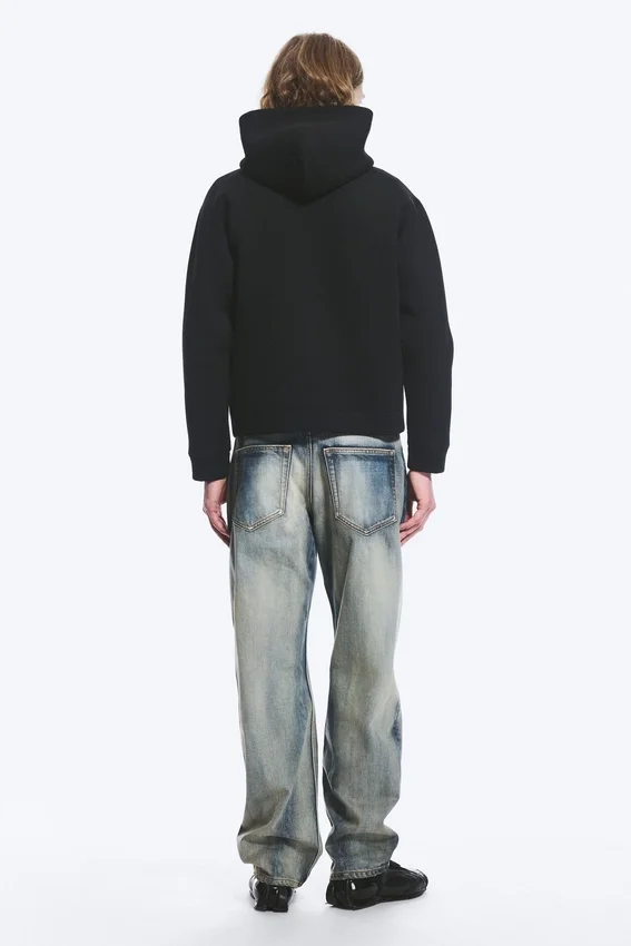 Scuba-Kapuzenpullover mit Reißverschluss – Schwarz Scuba-Kapuzenpullover mit Reißverschluss – Schwarz