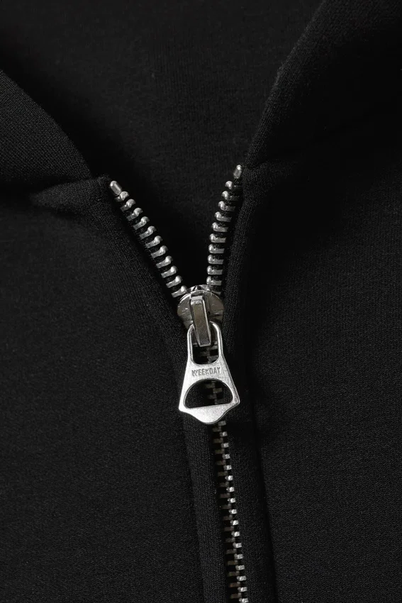 Scuba-Kapuzenpullover mit Reißverschluss – Schwarz Scuba-Kapuzenpullover mit Reißverschluss – Schwarz