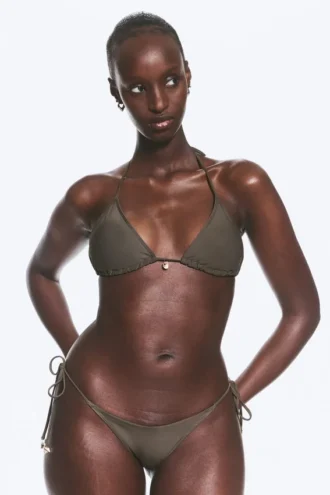 Shell Triangel-Bikini-Oberteil – Dark Mole