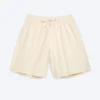Shorts aus Leinenmischung – Hellbeige Shorts aus Leinenmischung – Hellbeige