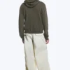 Shrunken Zip Kapuzenpullover – Dunkelkhaki-Grün Shrunken Zip Kapuzenpullover – Dunkelkhaki-Grün