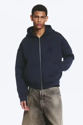 Simon Kapuzenpullover mit Print – Dunkelblau – Tristar