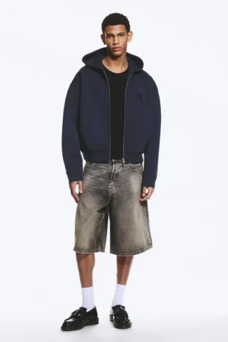 Simon Kapuzenpullover mit Print – Dunkelblau – Tristar