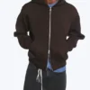 Simon Scuba Zip Kapuzenpullover – Dunkelbraun