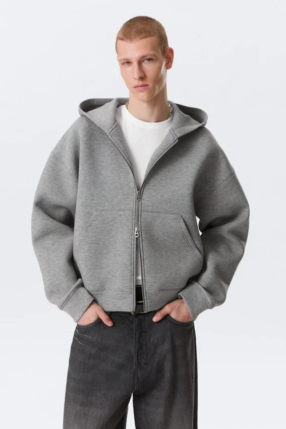 Simon Scuba Zip Kapuzenpullover – Grau meliert Simon Scuba Zip Kapuzenpullover – Grau meliert