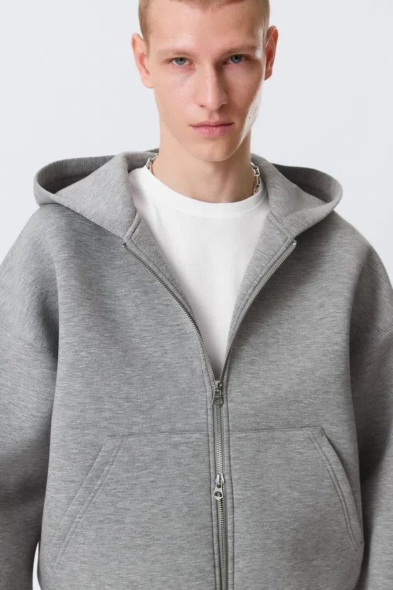 Simon Scuba Zip Kapuzenpullover – Grau meliert Simon Scuba Zip Kapuzenpullover – Grau meliert