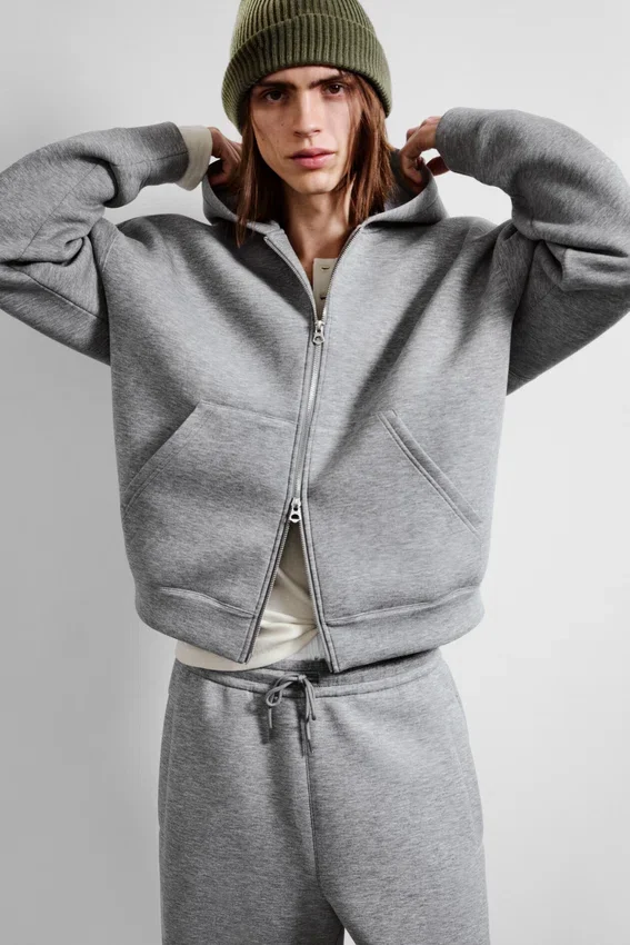 Simon Scuba Zip Kapuzenpullover – Grau meliert Simon Scuba Zip Kapuzenpullover – Grau meliert