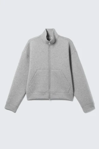Simon Scuba Zip Sweatshirt – Grau meliert