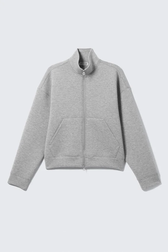 Simon Scuba Zip Sweatshirt – Grau meliert Simon Scuba Zip Sweatshirt – Grau meliert