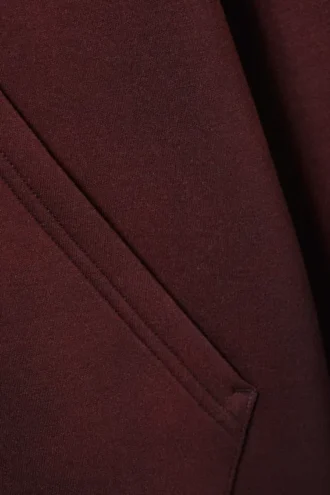 Simon Washed Scuba Zip Kapuzenpullover – Washed Dark Plum
