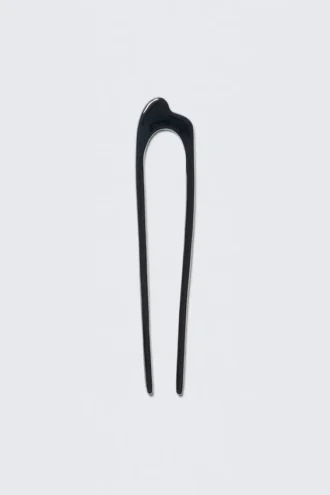 Skulpturale Metall-Pin – Anthrazit