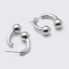 Skulpturale, offene Creolen – Silber Skulpturale, offene Creolen – Silber