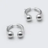 Skulpturale, offene Creolen – Silber Skulpturale, offene Creolen – Silber