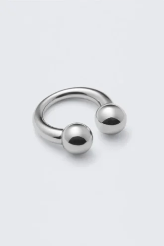 Skulpturaler offener Ring – Silber