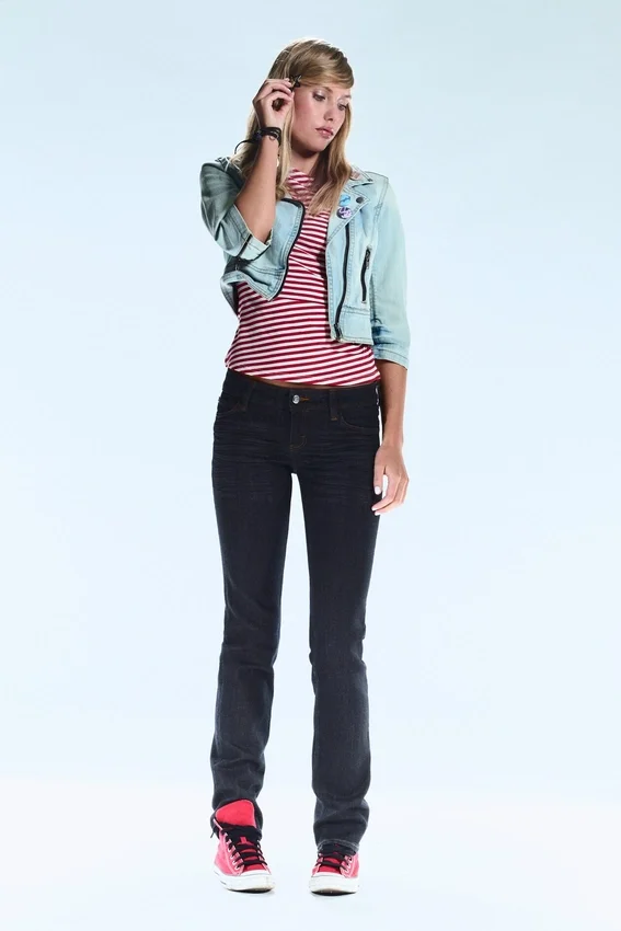 Sleezie Low Waist Skinny Straight Jeans – Extra Blue Rinse Sleezie Low Waist Skinny Straight Jeans – Extra Blue Rinse