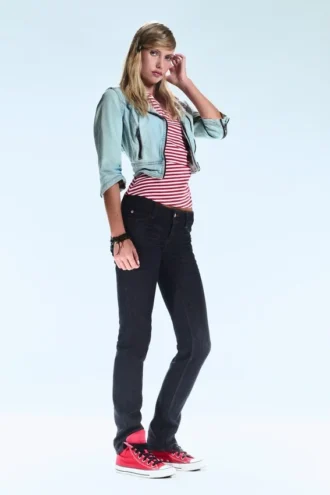 Sleezie Low Waist Skinny Straight Jeans – Extra Blue Rinse Sleezie Low Waist Skinny Straight Jeans – Extra Blue Rinse