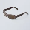 Slide Curved Frame Unisex-Sonnenbrille – Dunkelbraun