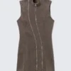 Slim Curvy Mini-Kleid mit Reißverschluss – Dunkelgrau Slim Curvy Mini-Kleid mit Reißverschluss – Dunkelgrau