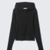 Slim-Fit-Kapuzenpullover aus Lyocell mit Reißverschluss – Schwarz Slim-Fit-Kapuzenpullover aus Lyocell mit Reißverschluss – Schwarz