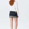 Slim-Fit-Mini-Rock aus Denim mit niedriger Leibhöhe – Blue Anthem – Mittelblau Slim-Fit-Mini-Rock aus Denim mit niedriger Leibhöhe – Blue Anthem – Mittelblau