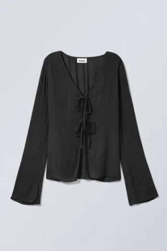 Slim Tie Top – Schwarz