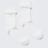 Socken mit Rüschenbesatz – Weiß Socken mit Rüschenbesatz – Weiß