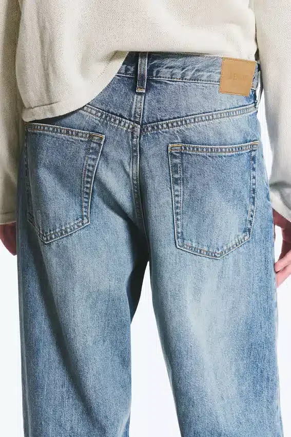 Solar Loose Wide Leg Unisex-Jeans – Blue Horses – Mittelblau Solar Loose Wide Leg Unisex-Jeans – Blue Horses – Mittelblau