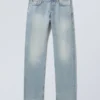 Space Mid Rise Relaxed Straight Jeans – Aeon Blue – Hellblau Space Mid Rise Relaxed Straight Jeans – Aeon Blue – Hellblau