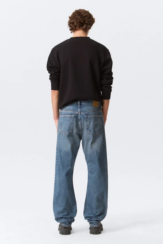 Space Mid Rise Relaxed Straight Jeans – Eisenblau Space Mid Rise Relaxed Straight Jeans – Eisenblau
