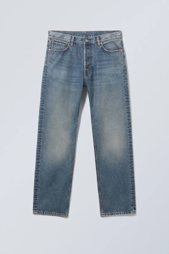Space Mid Rise Relaxed Straight Jeans – Eisenblau Space Mid Rise Relaxed Straight Jeans – Eisenblau