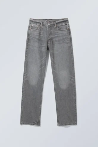 Space Mid Rise Relaxed Straight Jeans – Eleven Grey
