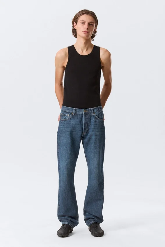 Space Mid Rise Relaxed Straight Jeans – Morning Blue – Dunkelblau Space Mid Rise Relaxed Straight Jeans – Morning Blue – Dunkelblau