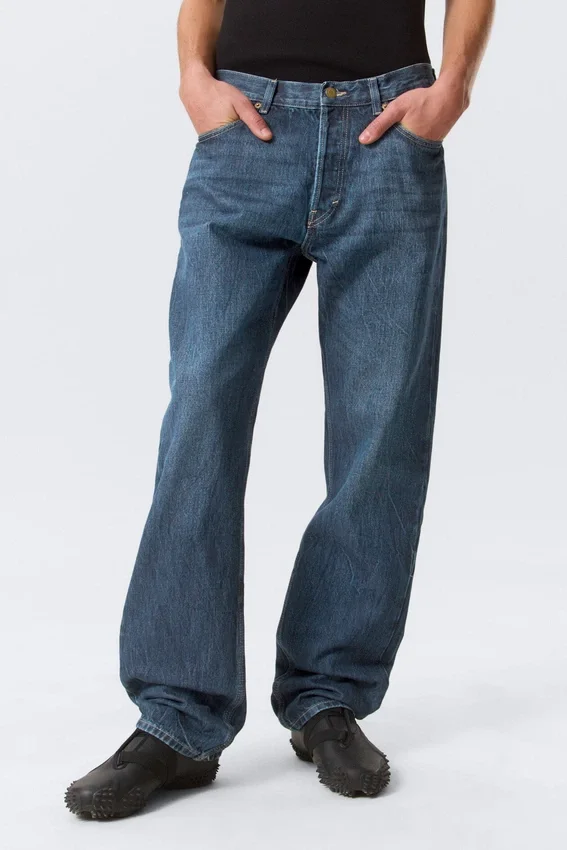 Space Mid Rise Relaxed Straight Jeans – Morning Blue – Dunkelblau Space Mid Rise Relaxed Straight Jeans – Morning Blue – Dunkelblau