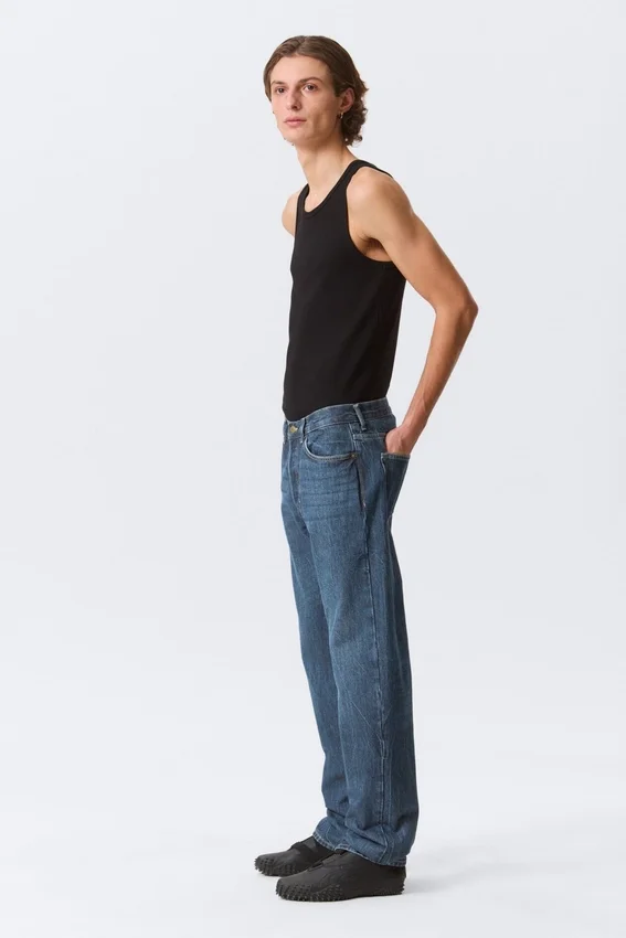 Space Mid Rise Relaxed Straight Jeans – Morning Blue – Dunkelblau Space Mid Rise Relaxed Straight Jeans – Morning Blue – Dunkelblau