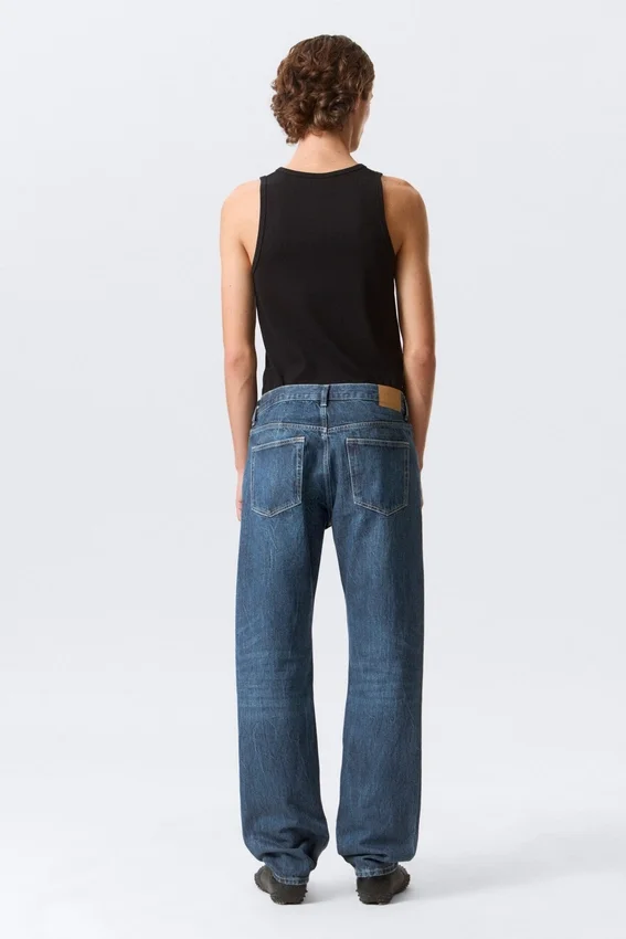 Space Mid Rise Relaxed Straight Jeans – Morning Blue – Dunkelblau Space Mid Rise Relaxed Straight Jeans – Morning Blue – Dunkelblau