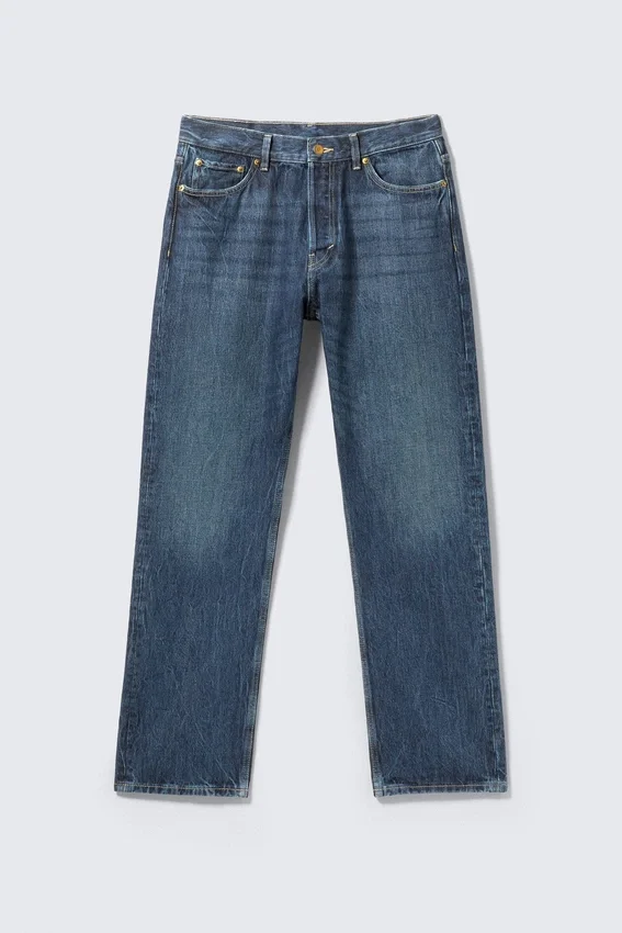 Space Mid Rise Relaxed Straight Jeans – Morning Blue – Dunkelblau Space Mid Rise Relaxed Straight Jeans – Morning Blue – Dunkelblau