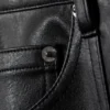 Space Relaxed Kunstlederhose mit Reißverschluss am Saum – Schwarz Space Relaxed Kunstlederhose mit Reißverschluss am Saum – Schwarz