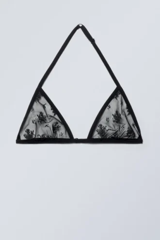 Spitzen-Halter-BH – Schwarz