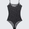 Spitzen-String-Bodysuit – Schwarz Spitzen-String-Bodysuit – Schwarz
