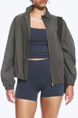 Sportliche Biker-Shorts mit hoher Taille – Dunkelblau