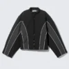 Sportliche, wattierte Colour-Block-Jacke – Schwarz – Colour Block Sportliche, wattierte Colour-Block-Jacke – Schwarz – Colour Block