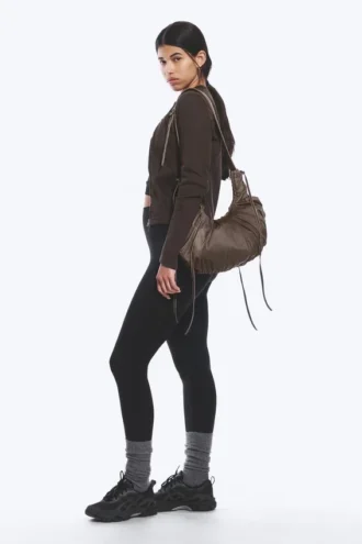 Sporttights mit hoher Taille – Schwarz