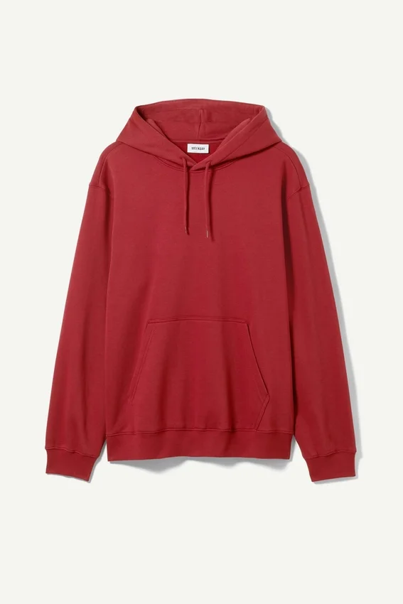 Standard-Kapuzenpullover in mittlerer Stärke – Blutrot Standard-Kapuzenpullover in mittlerer Stärke – Blutrot