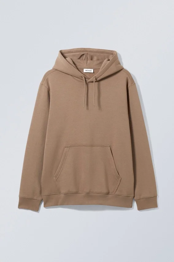 Standard-Kapuzenpullover in mittlerer Stärke – Dunkelbeige Standard-Kapuzenpullover in mittlerer Stärke – Dunkelbeige