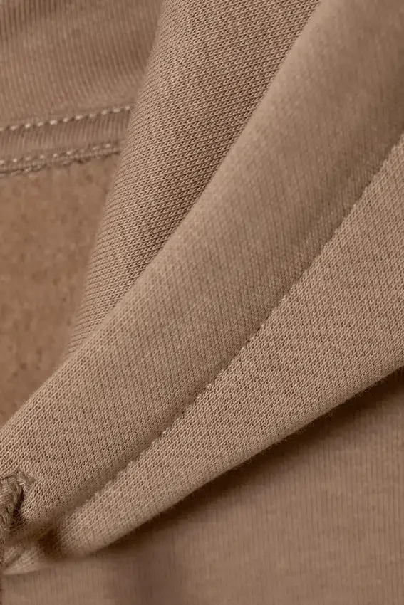 Standard-Kapuzenpullover in mittlerer Stärke – Dunkelbeige Standard-Kapuzenpullover in mittlerer Stärke – Dunkelbeige