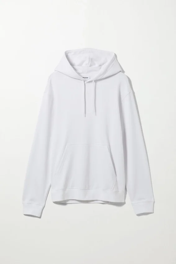 Standard-Kapuzenpullover in mittlerer Stärke – Weiß Standard-Kapuzenpullover in mittlerer Stärke – Weiß