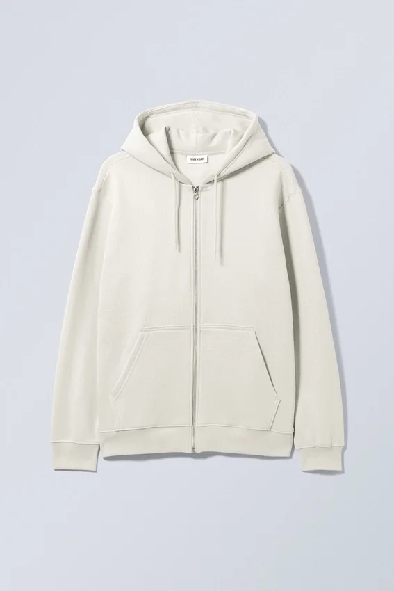 Standard Midweight Zip Kapuzenpullover – Hellgrau Standard Midweight Zip Kapuzenpullover – Hellgrau