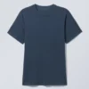 Standard-T-Shirt aus mittelschwerem Stoff – gewaschenes Dunkelblau Standard-T-Shirt aus mittelschwerem Stoff – gewaschenes Dunkelblau