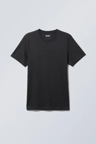 Standard-T-Shirt in mittlerer Stärke – Schwarz