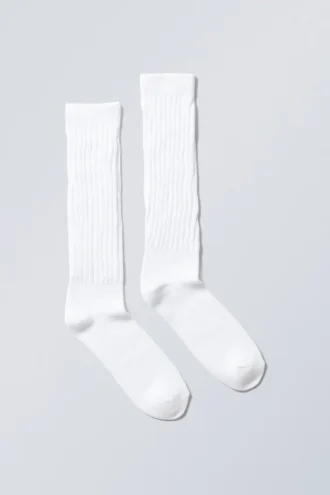State Slouch Socken – Weiß